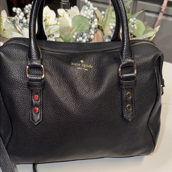 🌲🌲 Christmas Special 🎅🎅Kate Spade Black Pebbled Satchel - Picture 2 of 7